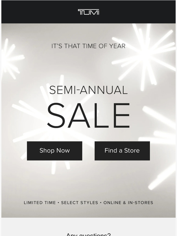 Tumi semi shop annual sale 2019