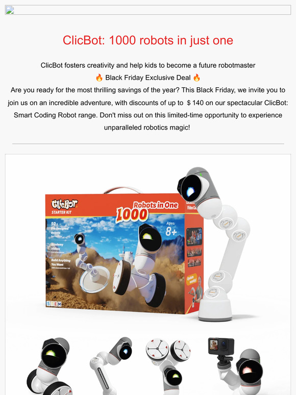 ClicBot Get Ready! ClicBot AI Robot on Sale Now! Milled