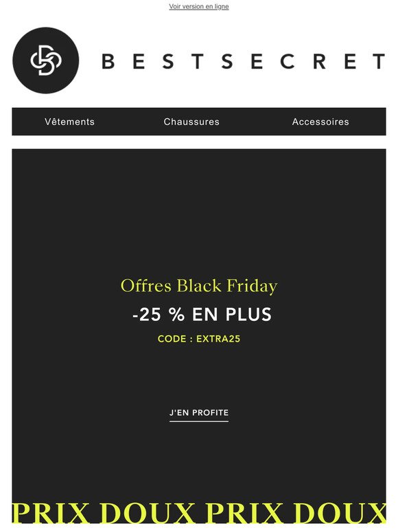-25 % en plus ⬇︎ Offres du Black Friday