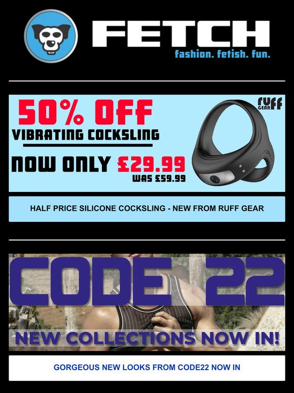 HALF PRICE Cockslings | Discount Leather and Fashion | New CODE22 Collections