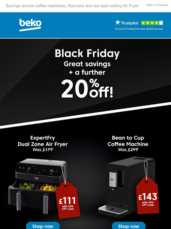 —, our Black Friday deals just got even better: take an extra 20% off!