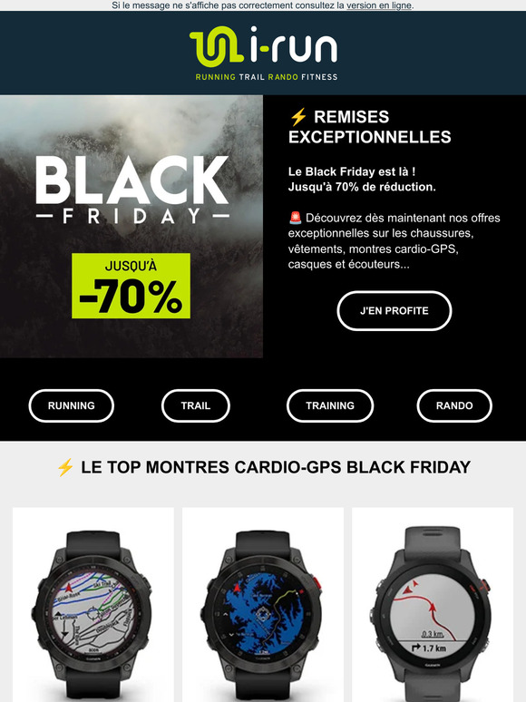 Jusqu'à -70% ⚡ Black Friday