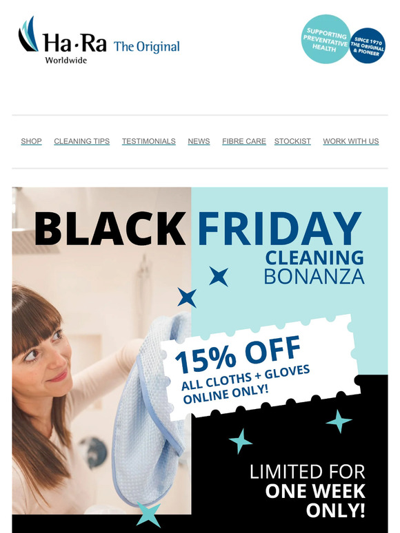 💥 15% OFF Cloths + Gloves 💥