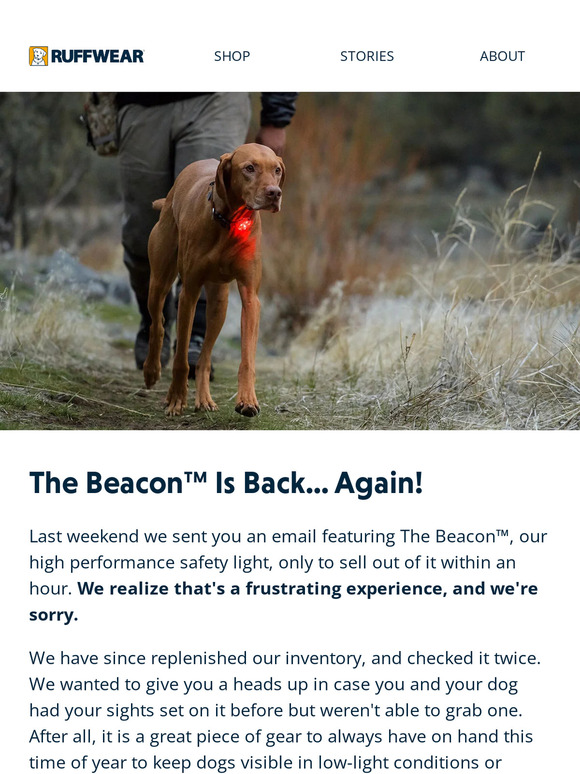 Ruffwear Email Newsletters Shop Sales Discounts and Coupon Codes