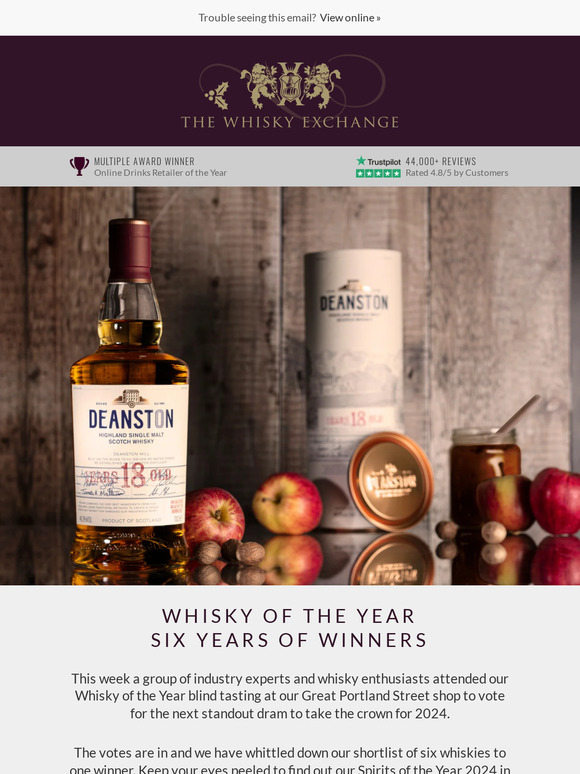 The Whisky Exchange Six Years of Whisky of the Year 🥇 Milled