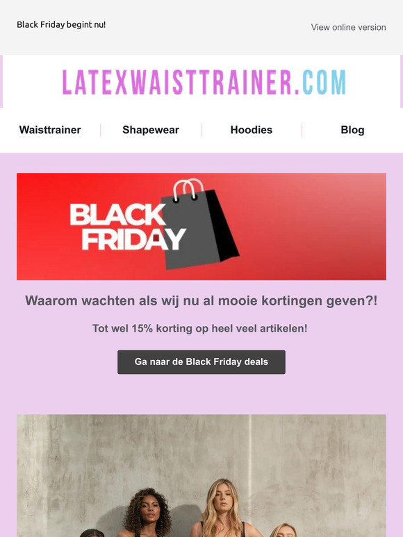 Black Friday begint nu!