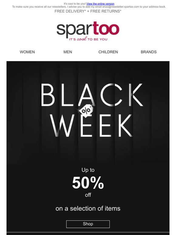 Black Friday promotions are starting today! Up to -50% on selected items