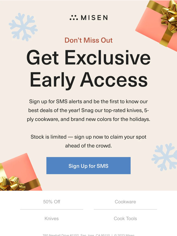 Early Access to Our Holiday Deals… 🎁