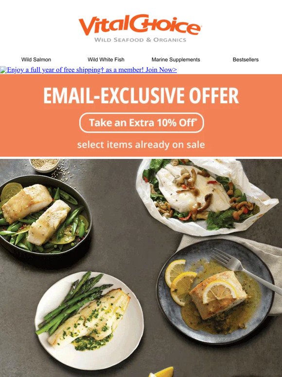 Email exclusive - save an extra 10% on sale items.