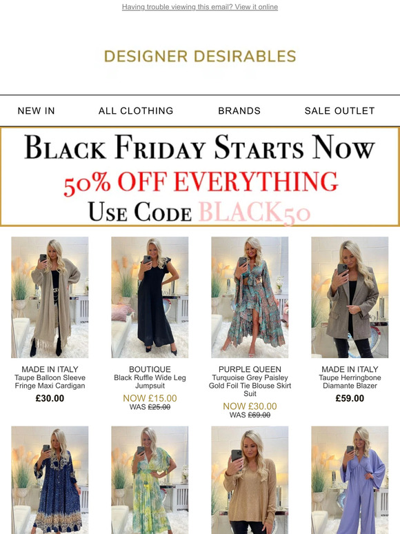 🖤 BLACK FRIDAY STARTS NOW! 50% OFF EVERYTHING 🖤