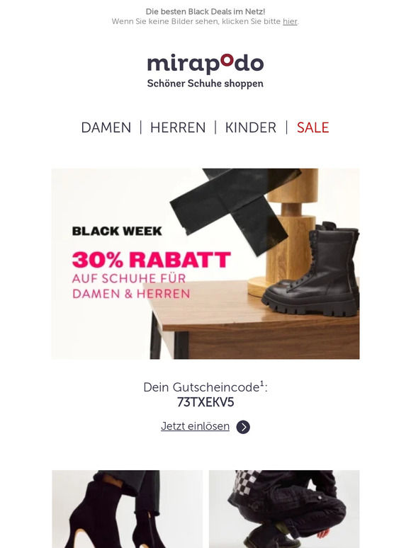 Die Black Deals warten auf dich mit -30% auf Schuhe 😍