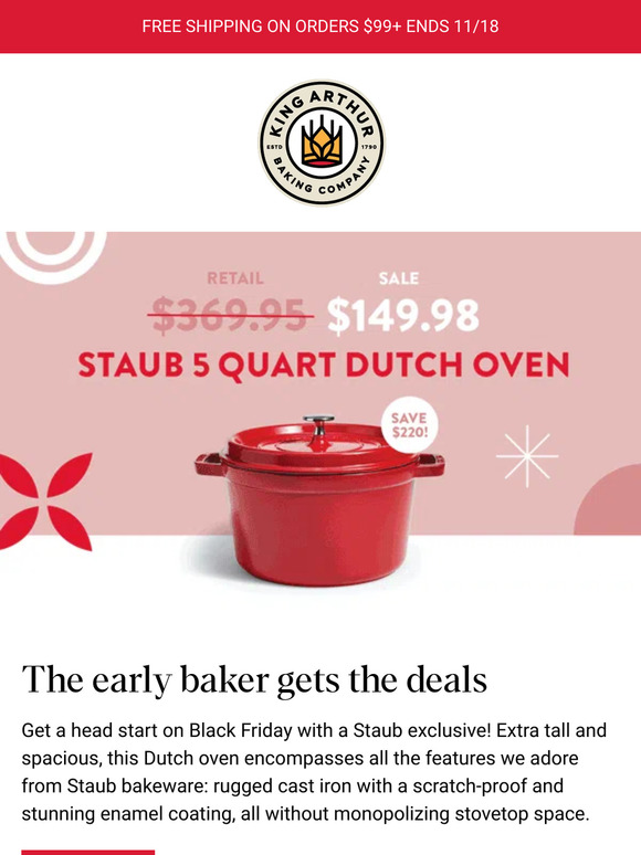 King Arthur Baking 🔥 Save 220 on our Biggest Dutch Oven 🔥 Milled