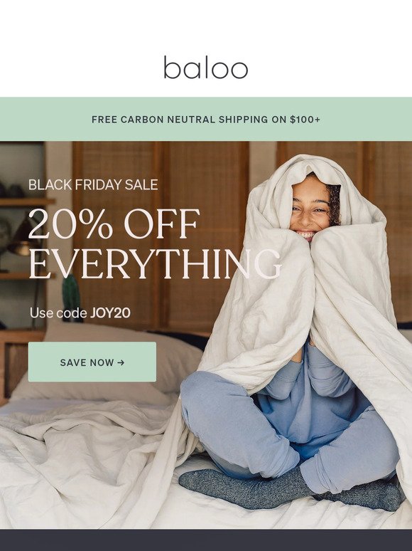 Just for You: 20% Off Absolutely Everything