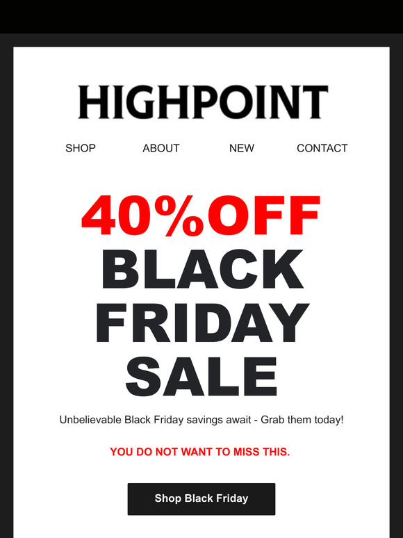 BLACK FRIDAY IS HERE!