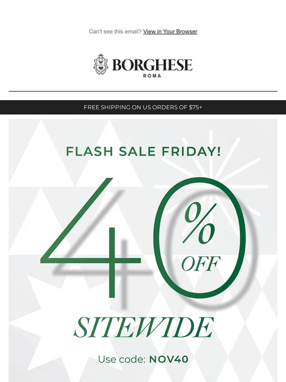 Save 40% on Your Entire Order