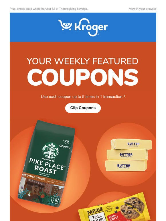 Kroger SAVE with Weekly Digital Coupons 💰 Build Your Thanksgiving