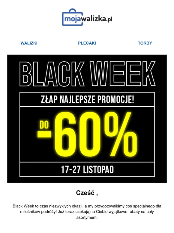 🎉Black Week wystartował! Zgarnij promocje do -60%🛍️