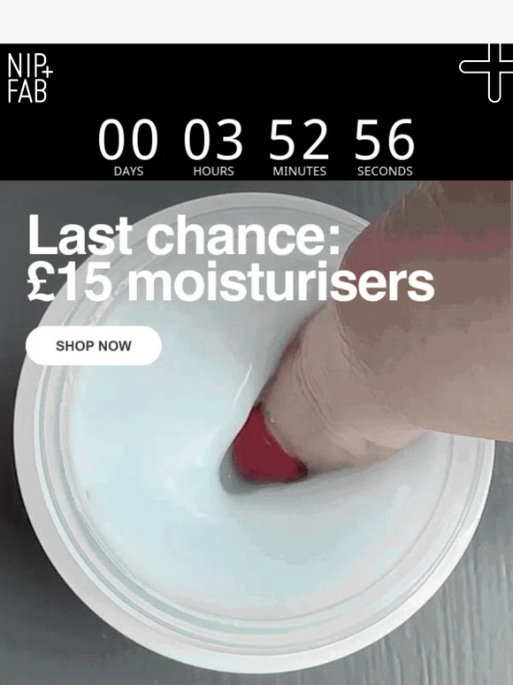 LAST CALL: £15 moisturisers