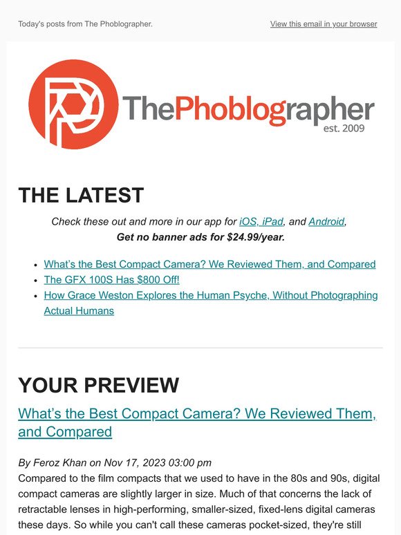 The Daily Phoblographer for 11/17/2023