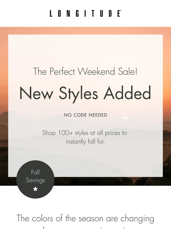 Get yours now: New Styles added to our Sale!