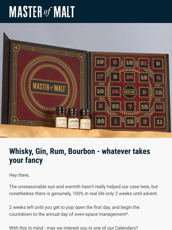 Master Of Malt Advent Begins In 2 Weeks Grab A Calendar Milled