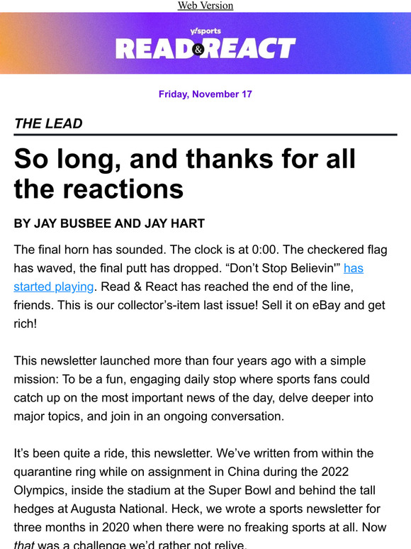 Goodbye, and thanks