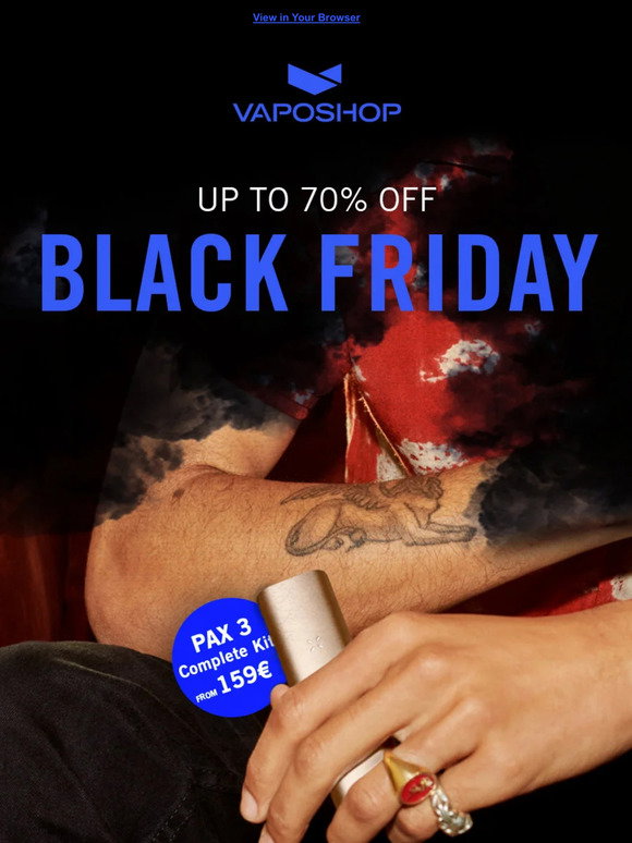VapoShop: 🚨 Black Friday Alert: PAX 3 Now Only 159€ 🔥