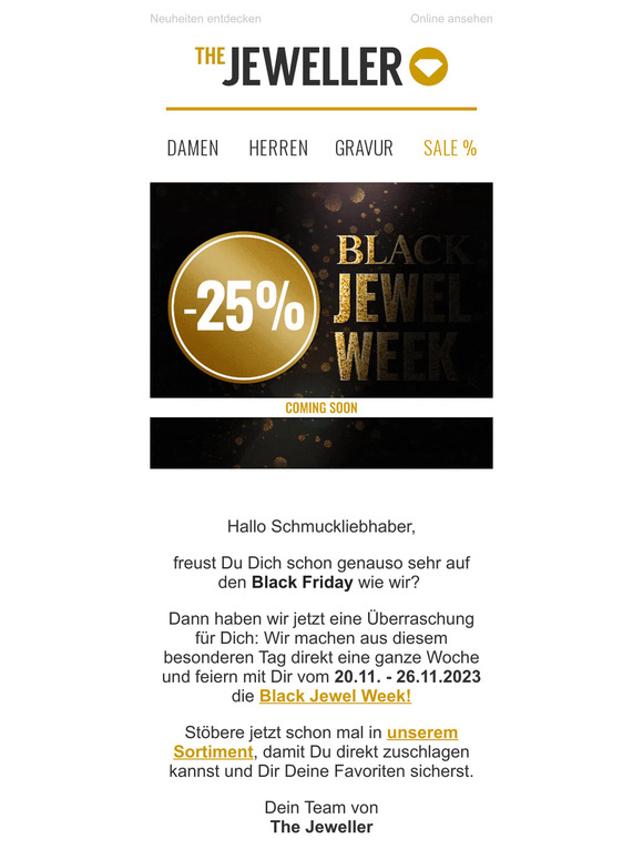 Nächste Woche startet die Black Jewel Week🔥💎