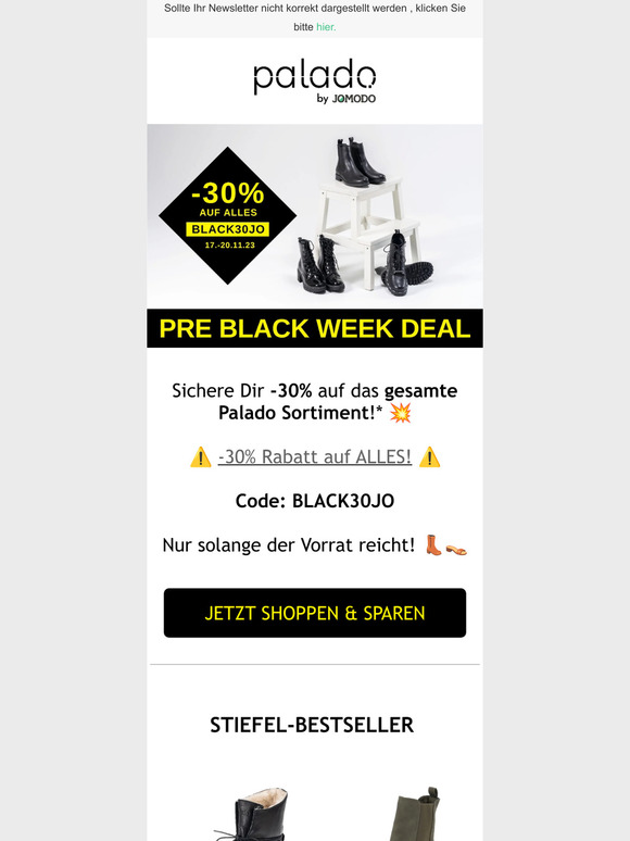 Palado by Jomodo: -30% Rabatt auf Alles! 🖤