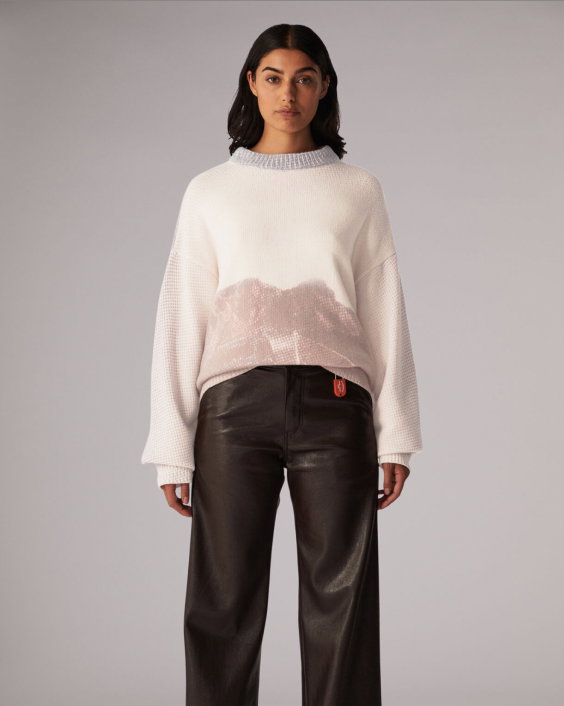 UNISEX ON THE ROAD KNIT JUMPER CREAM