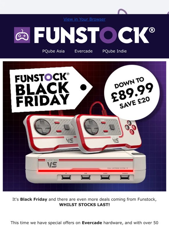 Evercade Hardware deals with Funstock Black Friday