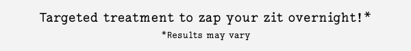 Targeted treatment to zap your zit overnight!
