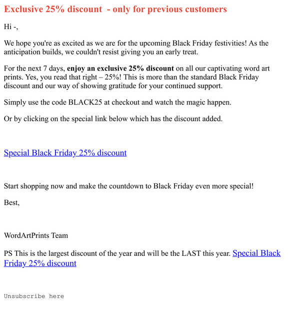 —, Countdown to Black Friday – Unlock Your 25% Discount!