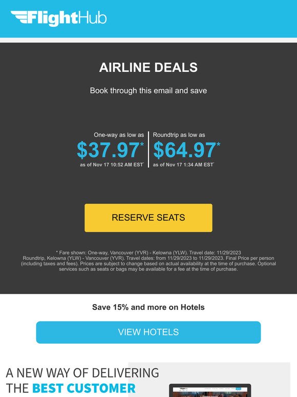 ✈ Major Airline Deals: Fly from $37.97