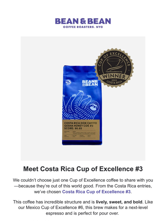 Bean & Bean Introducing our newest brew Costa Rica COE 3 Milled