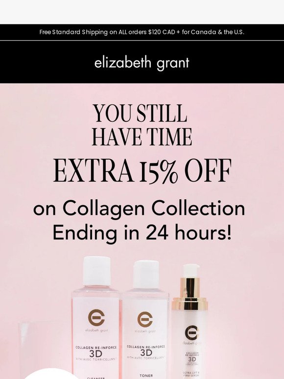 Extra 15% Off Collagen Ends in 24 Hours