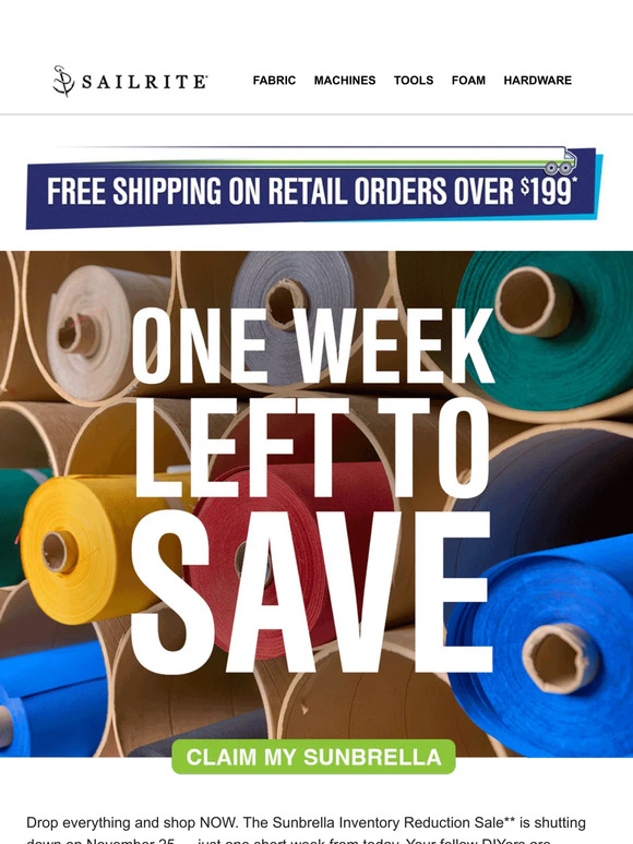 🚨ALERT: Sunbrella Sale Ends Soon