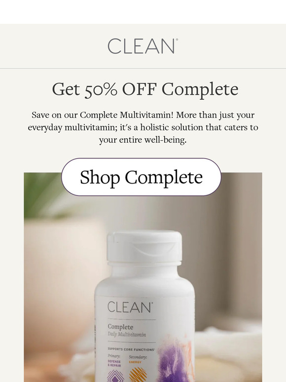 Get 50% OFF Complete 💚