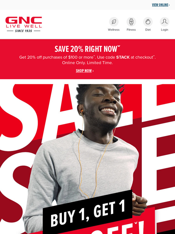 You know what sounds good? Saving $20...That’s 20% off $100 right now!