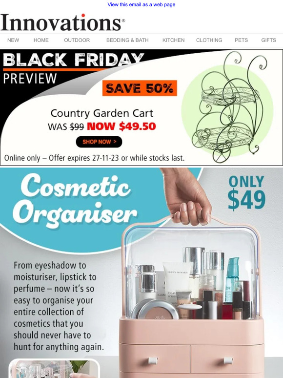 Black Friday Preview + Cosmetic Organiser and more gift ideas!