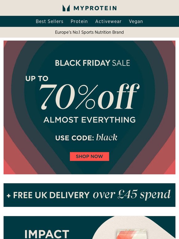 Code BLACK for up to 70% off almost EVERYTHING