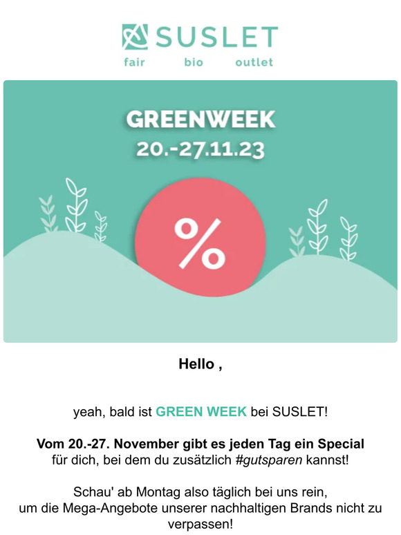 Green Week 💚 Täglich neue Deals