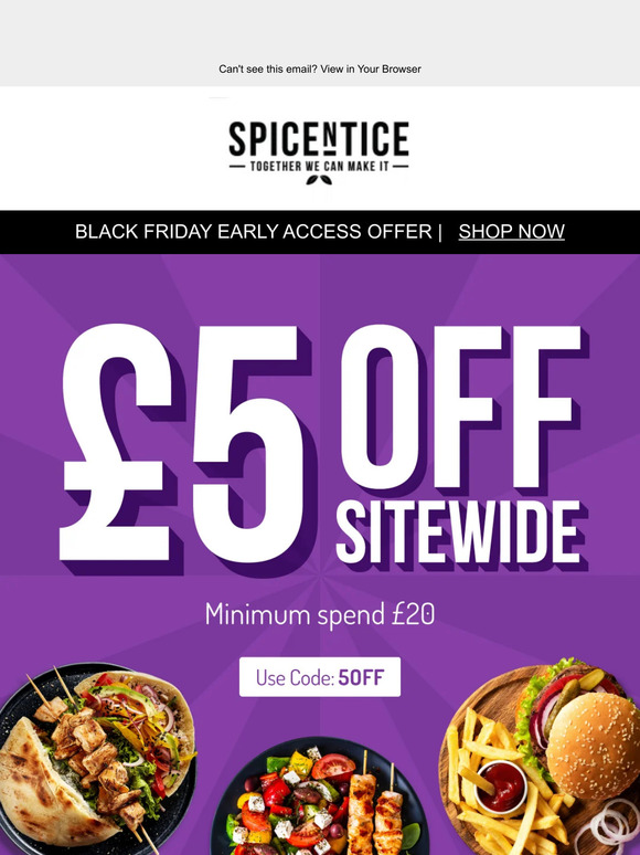 EARLY ACCESS OFFER  |  £5 OFF SITEWIDE ⚡