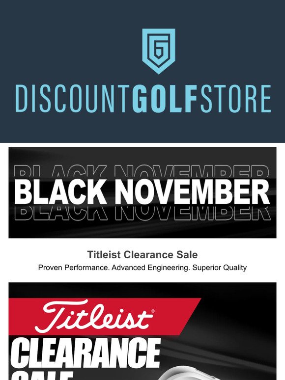 Black November Titleist Clearance Sale