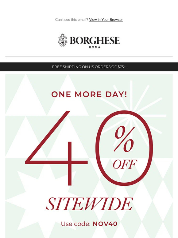 Sale Extended: Save 40% Sitewide
