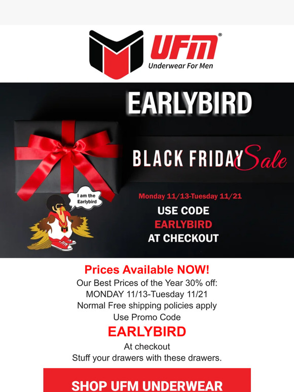 ICYMI UFM Black Friday Earlybird Sale Starts Now!