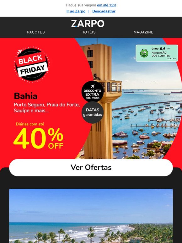 Até 40% OFF para você se hospedar na Bahia ☀️