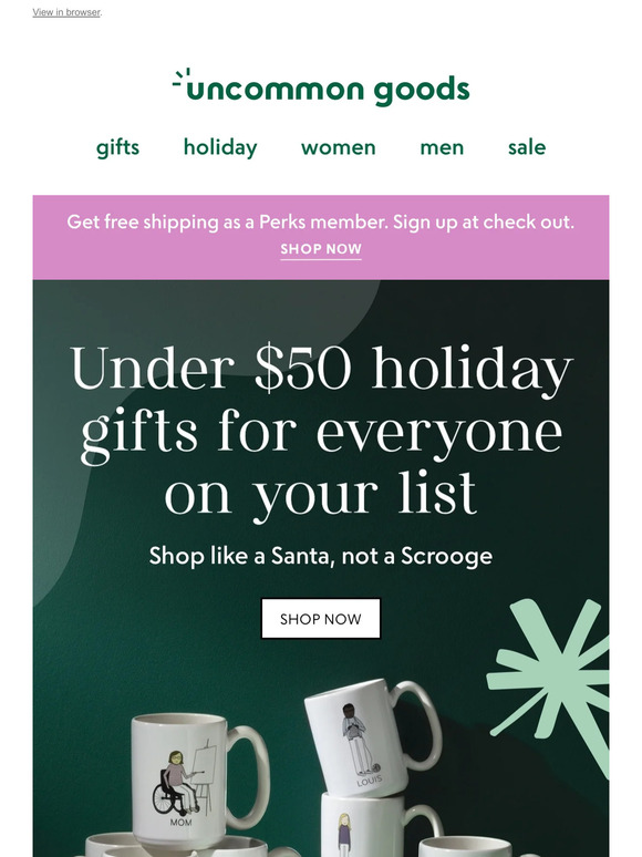 Holiday gifts under $50