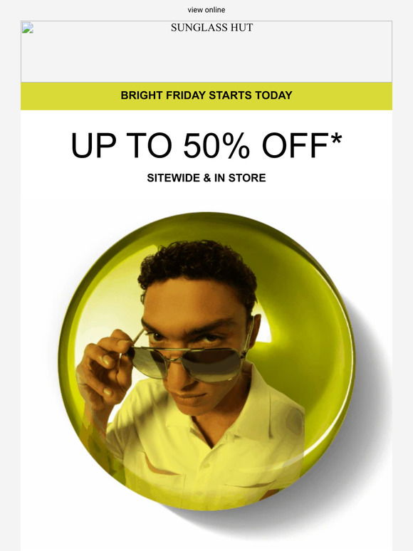 Sunglass Hut: Final Hours! 50% Off Ray-Ban Clearance + Free $50 Gift Card +  60% Off Sale | Milled