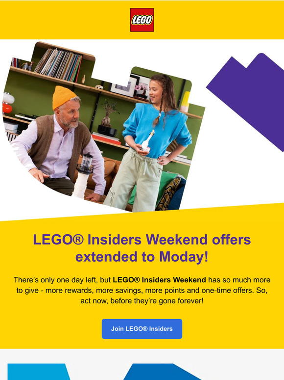 LEGO Shop LEGO® Insiders Weekend extended Milled